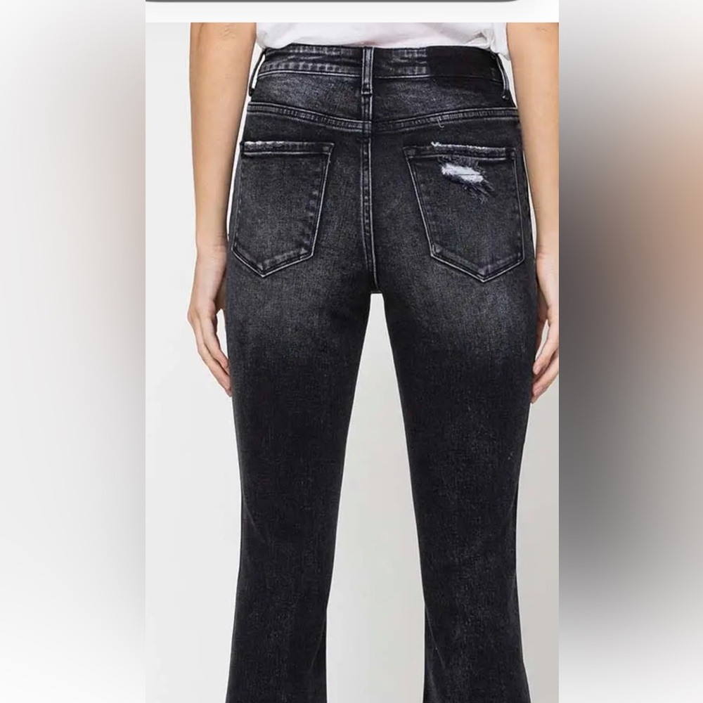 VERVET BY FLYING MONKEY Black Distressed Flare Jeans sz 29